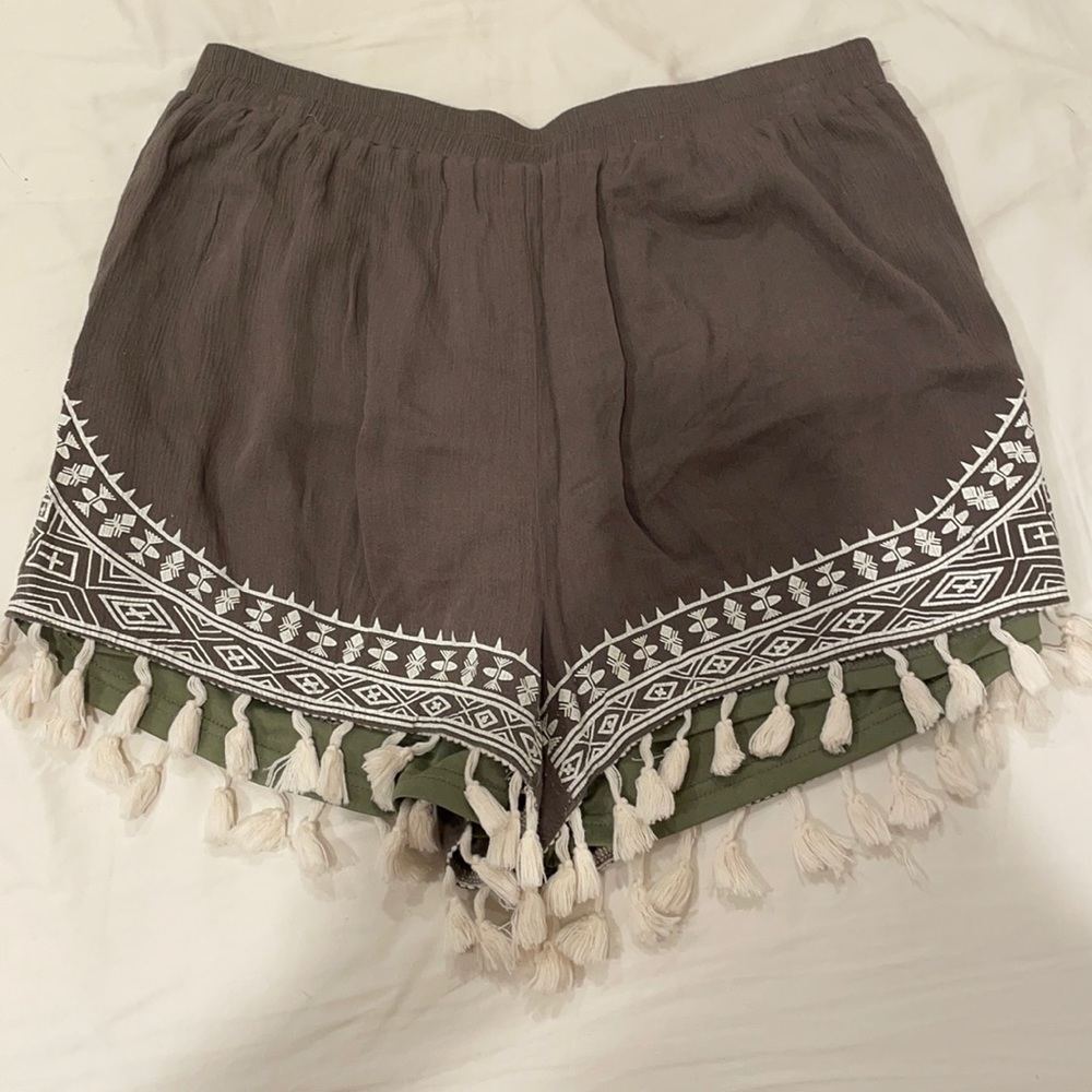 Tassel Aztec shorts
